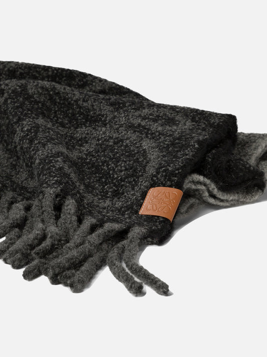 Fringed scarves 57% alpaca 23% wool 15% polyamide 5% leather  Grey - Loewe Women | PLP | VIETTI Online Store | 2
