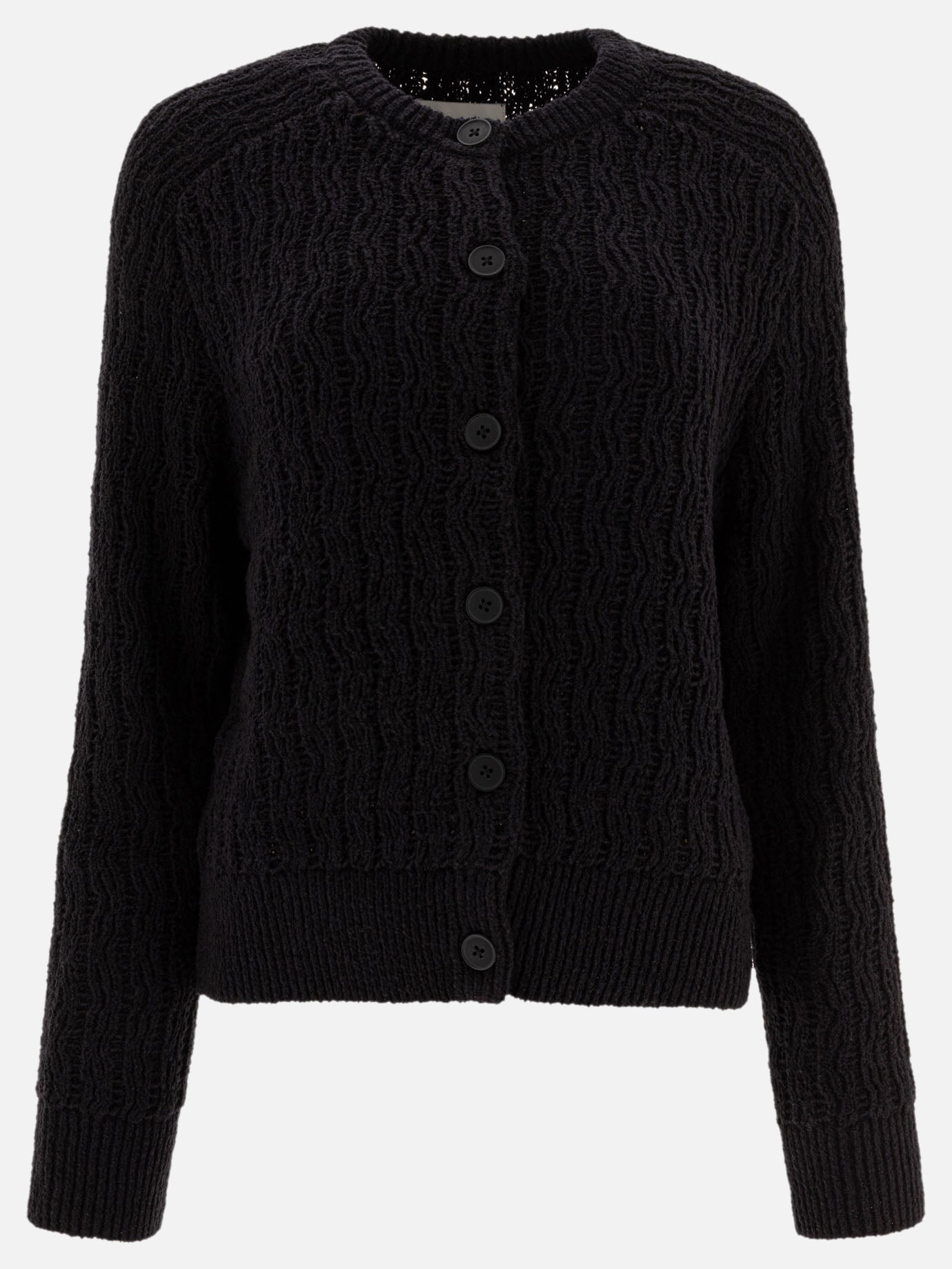 Cardigans Textured knit  Black - Loulou Studio Women | PDP | VIETTI Online Store | Zoom-Modal
