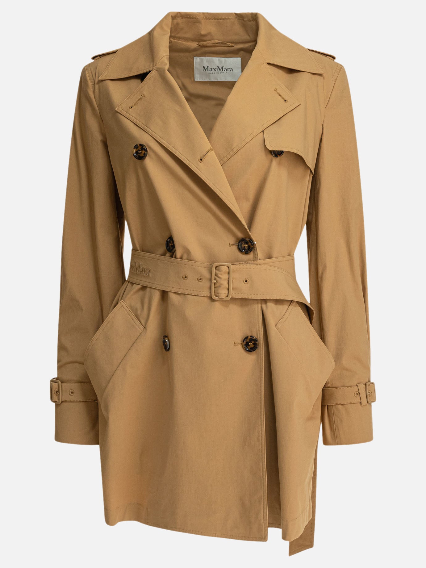 Max Mara Cotton canvas raincoat 16086667_40 Beige thumbnail_1