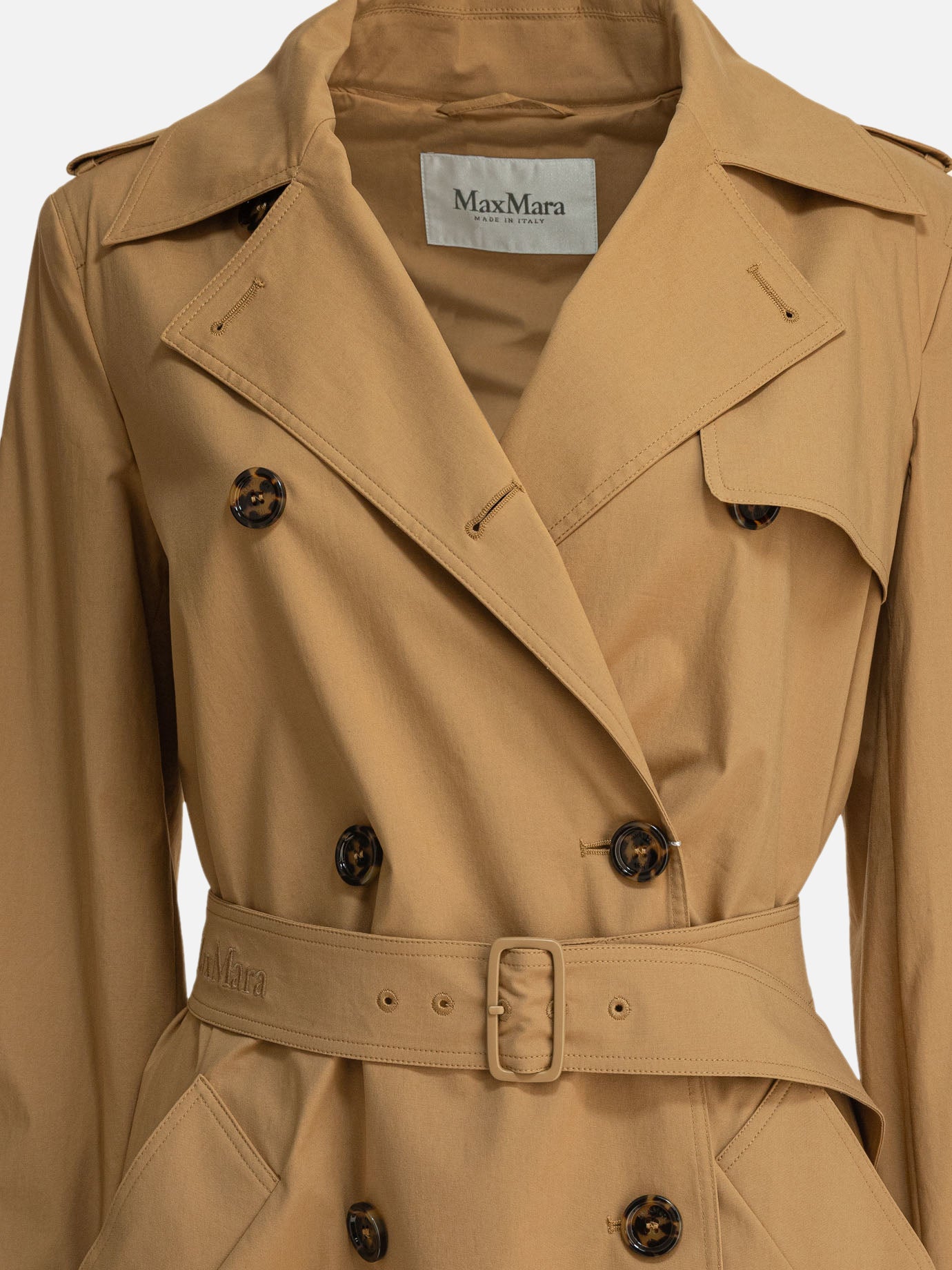 Max Mara Cotton canvas raincoat 16086667_40 Beige thumbnail_3