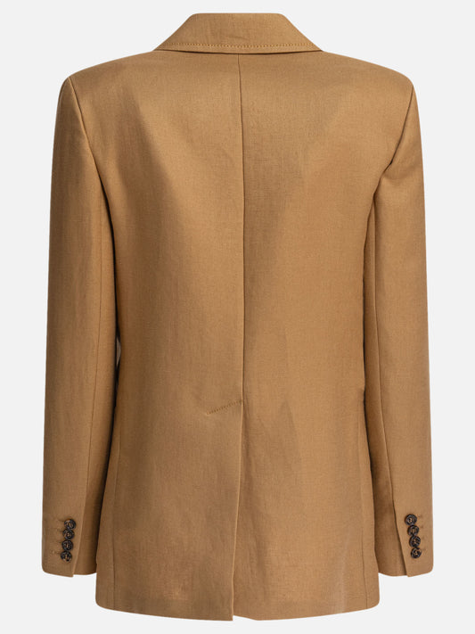 Max Mara Blazer monopetto in lino 12329406_40 Beige 2