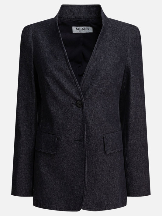 Max Mara Blazer effetto denim 19540563_40 Blue 1