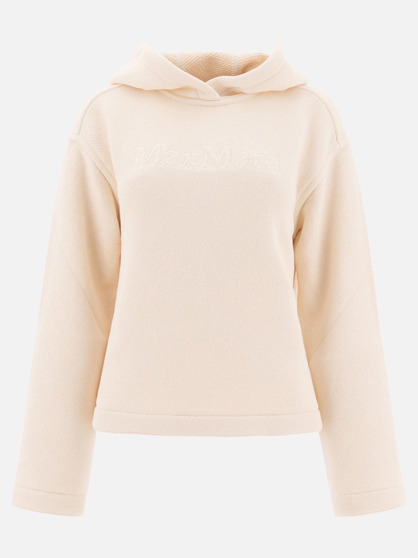 Max Mara Hoodie with embroidered logo 12582189_S White thumbnail_1