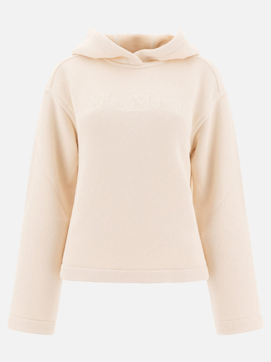 Max Mara Hoodie with embroidered logo 12582189_S White 1