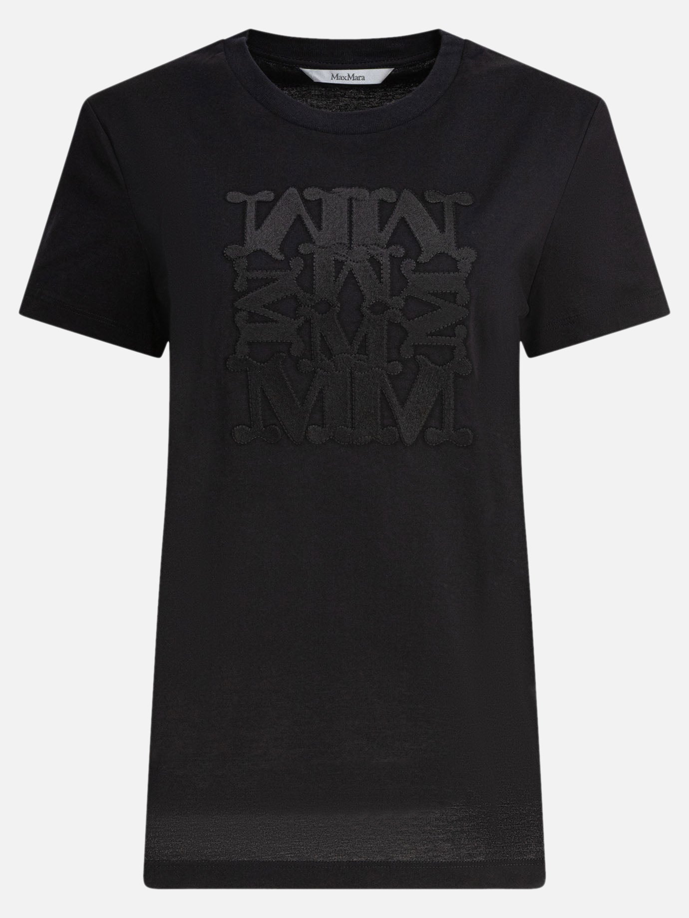 T-shirt girocollo Logo  Nero - Max Mara Donna | PDP | VIETTI Online Store | thumbnail