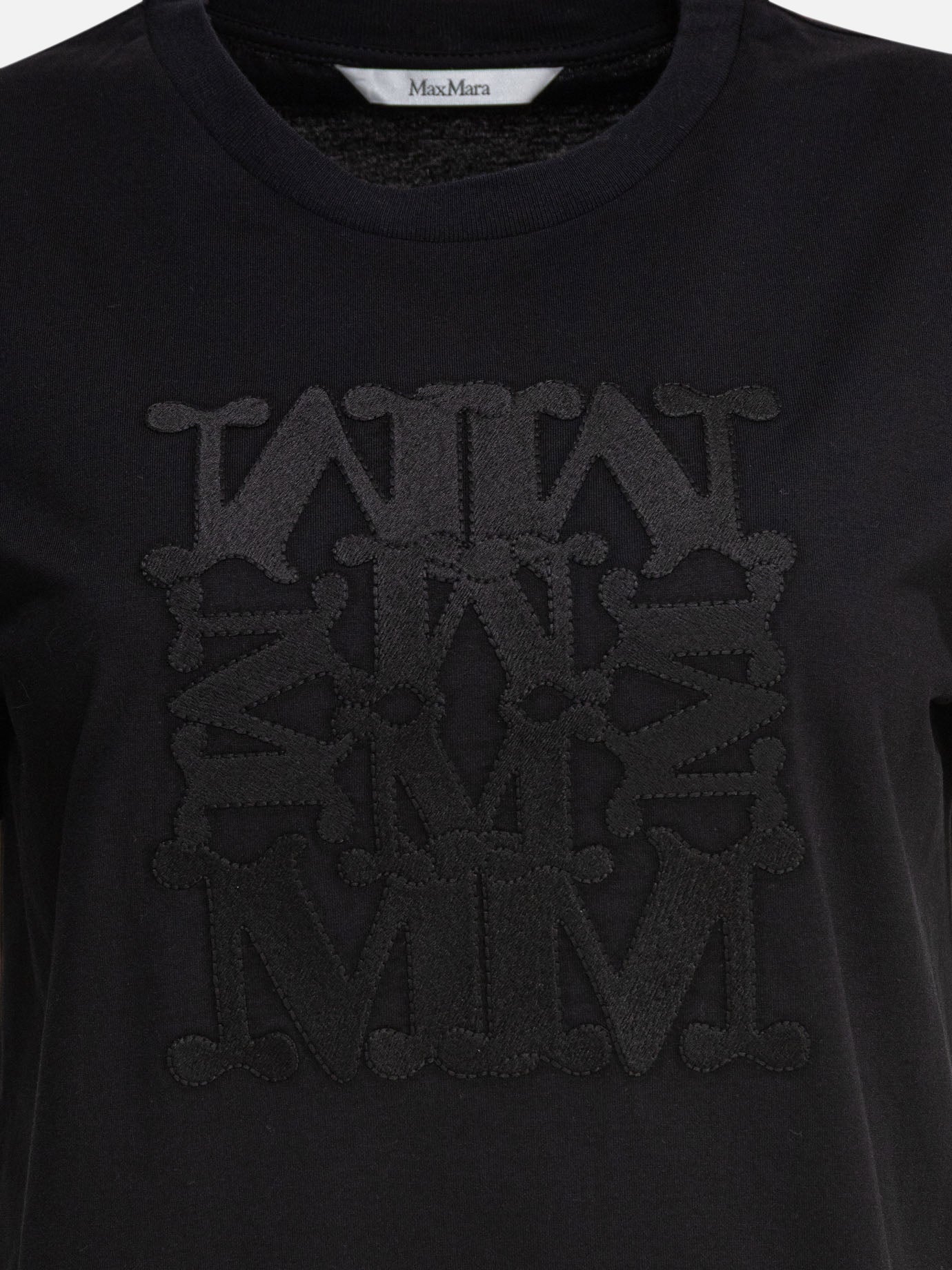 T-shirt girocollo Logo  Nero - Max Mara Donna | PDP | VIETTI Online Store | Zoom-Modal_3
