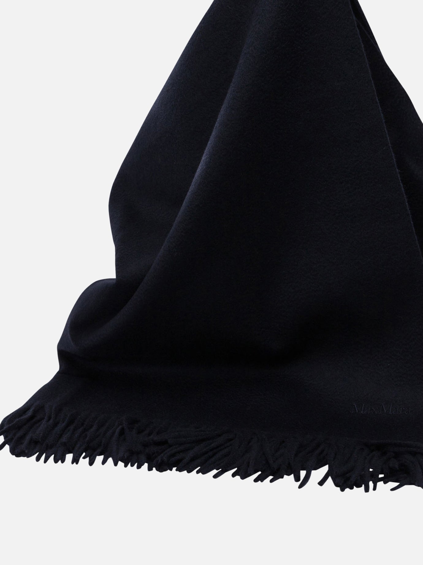 Sciarpe con frange 100% cashemere  Blu - Max Mara Donna | PDP | VIETTI Online Store | Zoom-Modal_2
