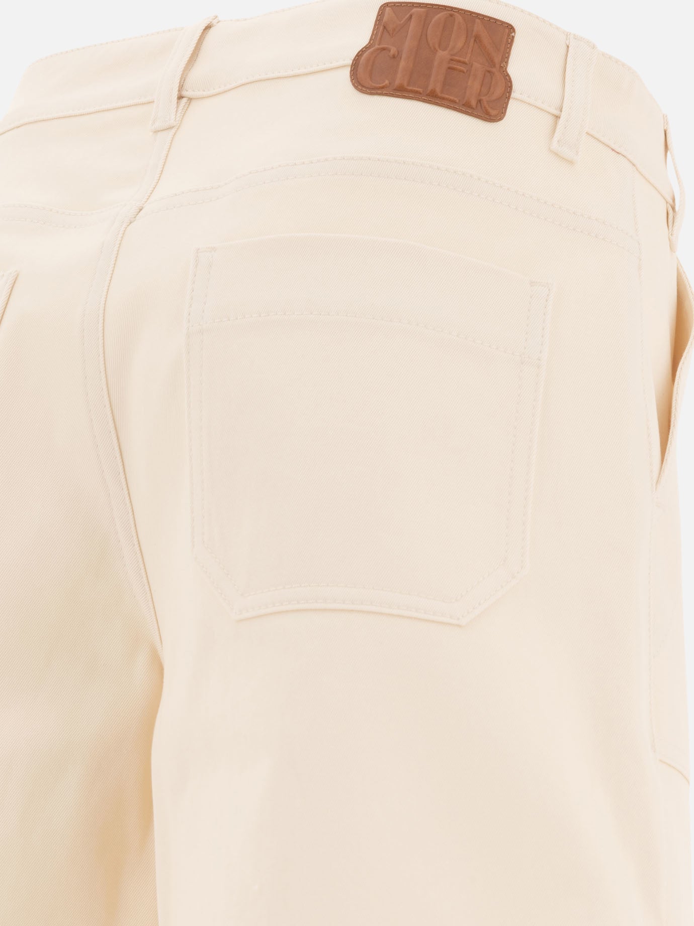Five pockets shorts Logo  Beige - Moncler Women | PDP | VIETTI Online Store | thumbnail_4