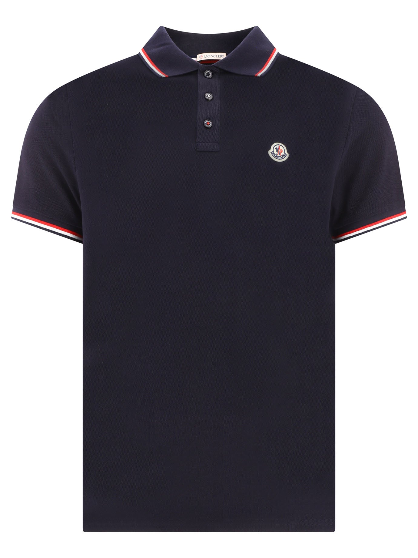 Moncler Polo shirt with logo 13892111_S Blue thumbnail_1