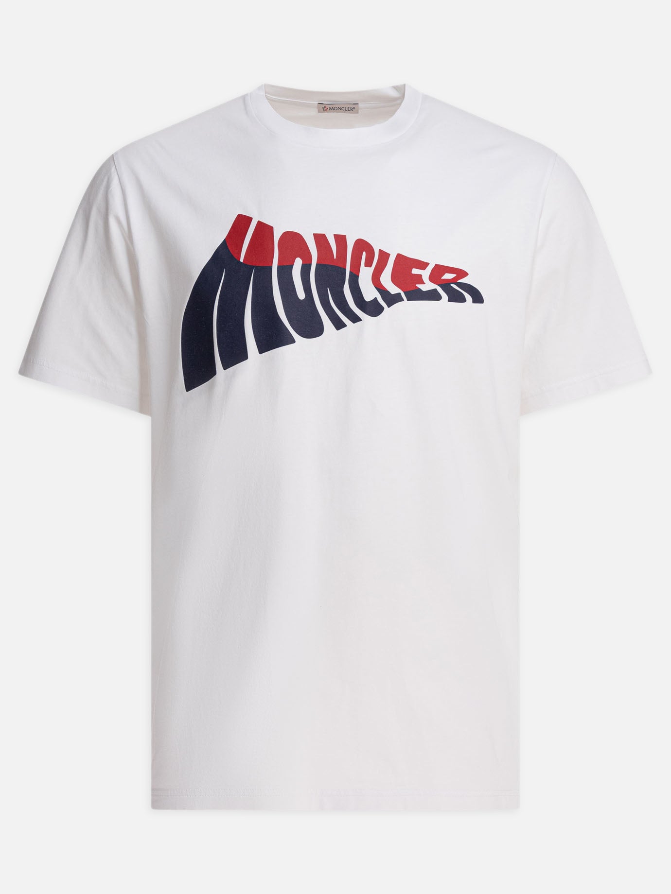 Crewneck t-shirts Logo  White - Moncler Men | PDP | VIETTI Online Store | thumbnail