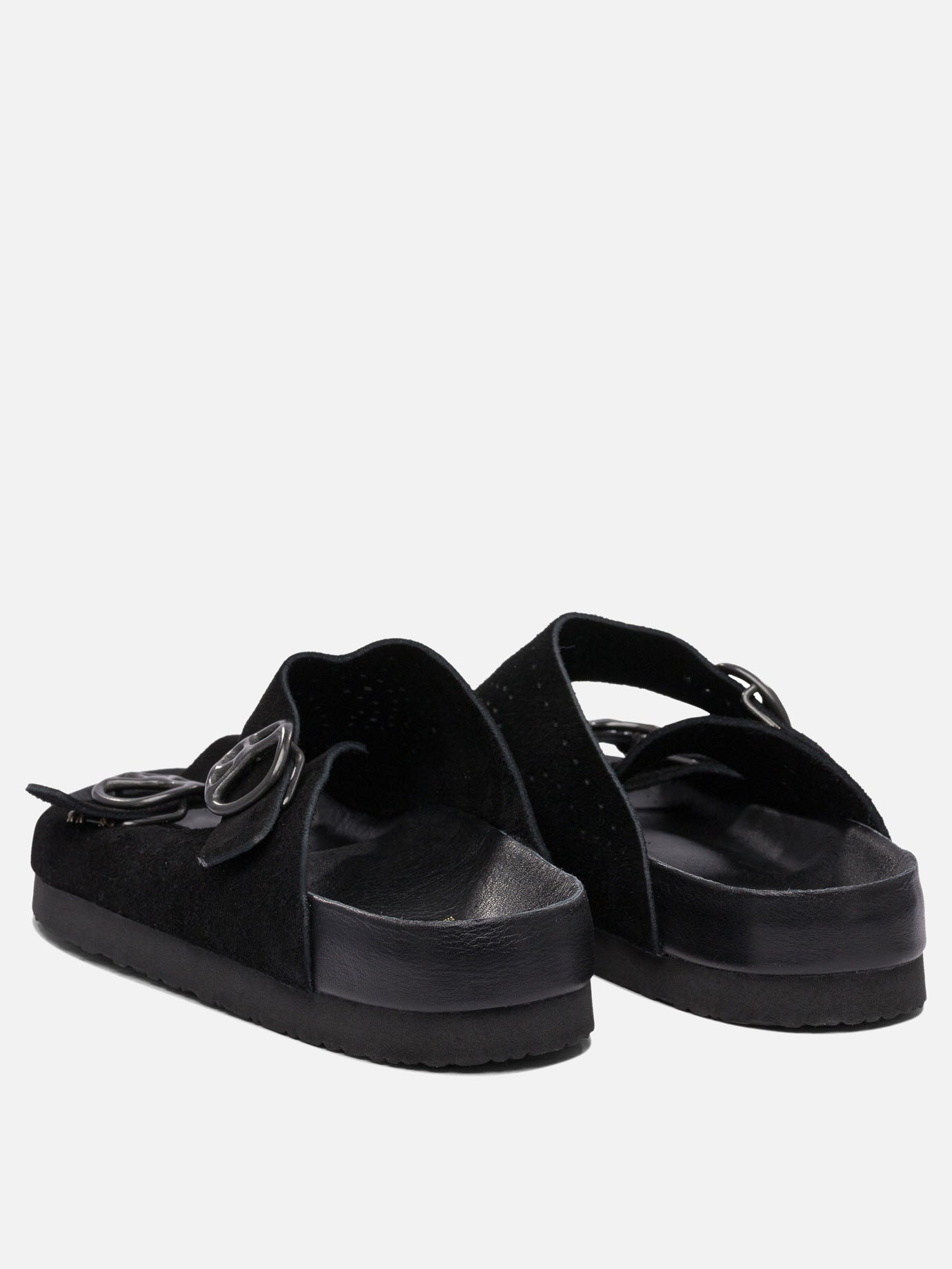 Slides 100% leather - 100% rubber  Nero - Needles Uomo | PDP | VIETTI Online Store | thumbnail_4