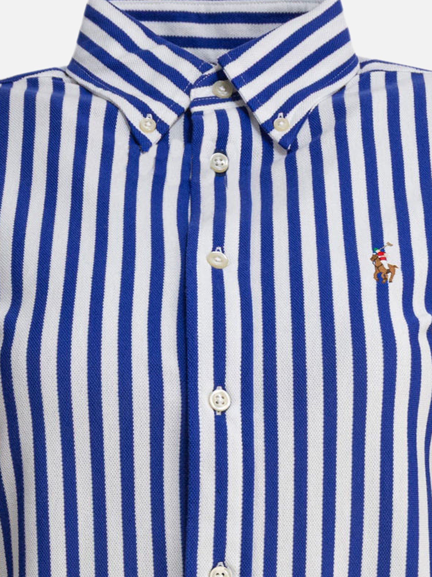 Polo Ralph Lauren Camicia in Oxford di cotone a righe 13127251_XS Blue thumbnail_3