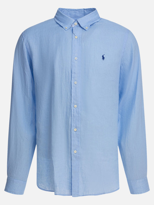 Polo Ralph Lauren Custom-fit linen shirt 13722298_S Blue 1