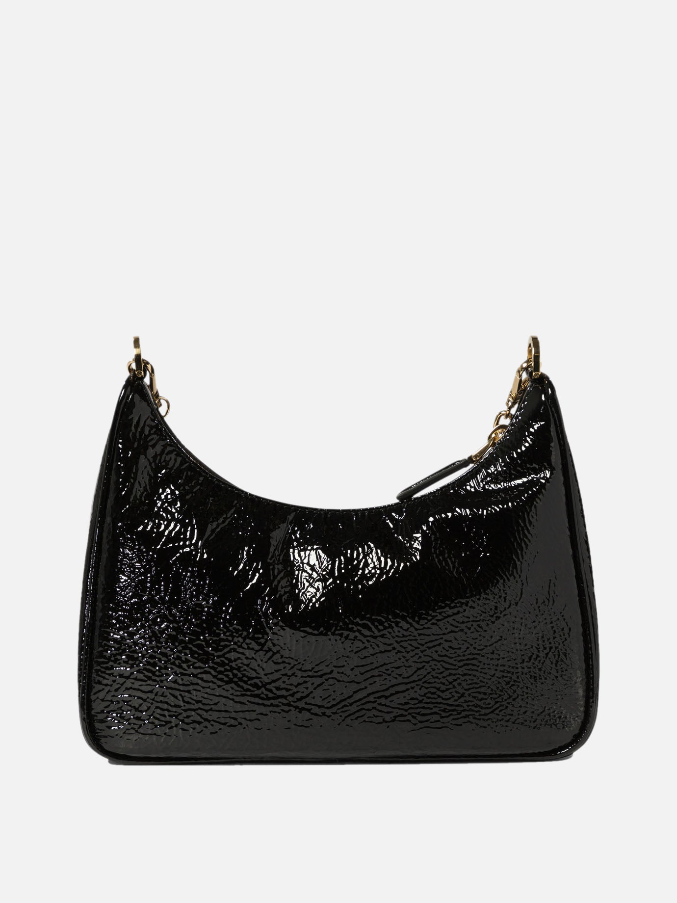 Prada Prada Re-Edition naplak patent leather mini-bag Black