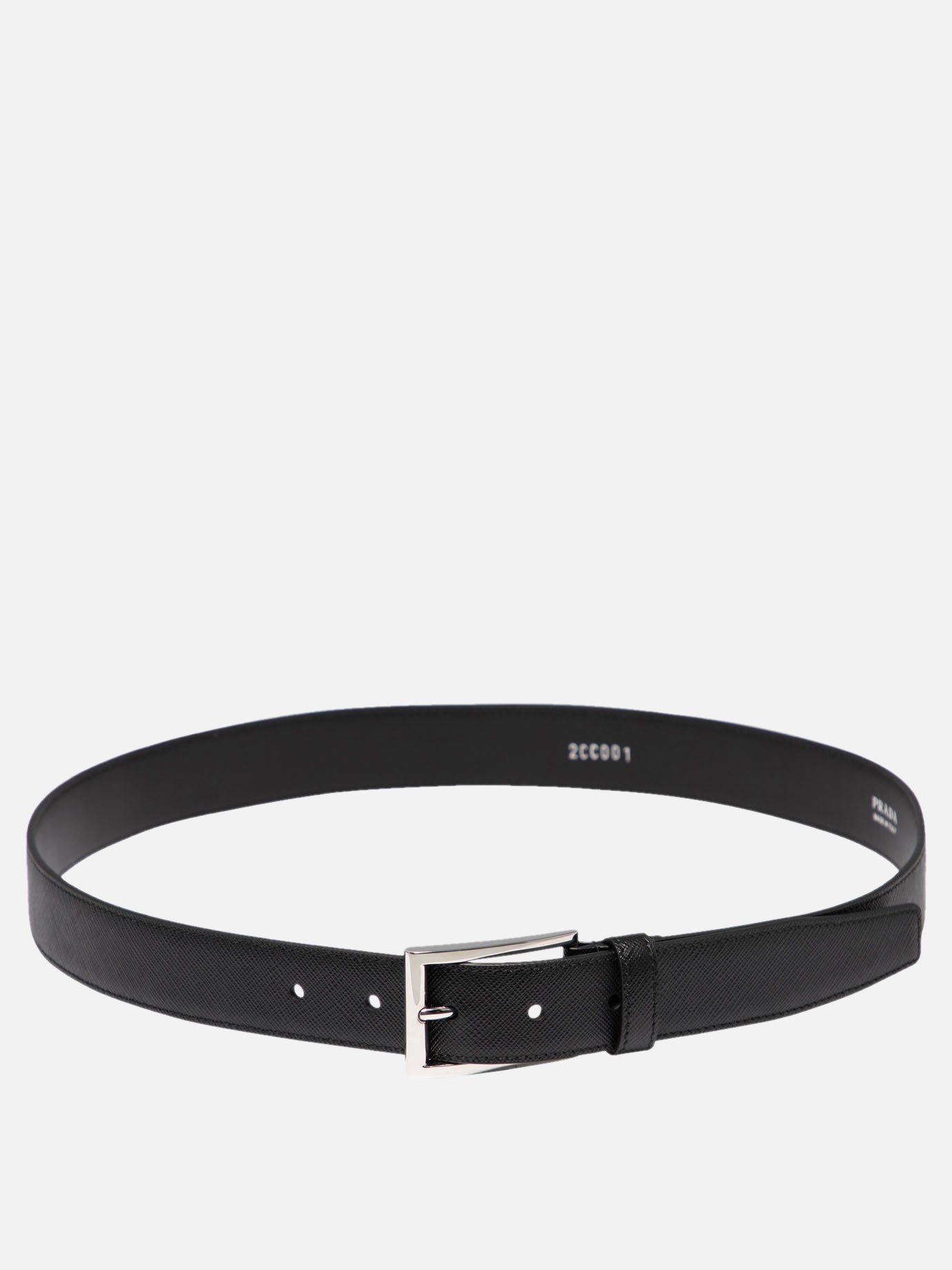 Prada Saffiano leather belt Black