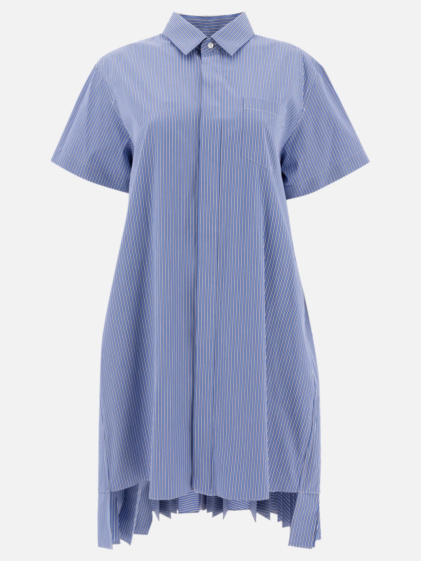 Mini dresses Striped  Blue - Sacai Women | PDP | VIETTI Online Store | thumbnail