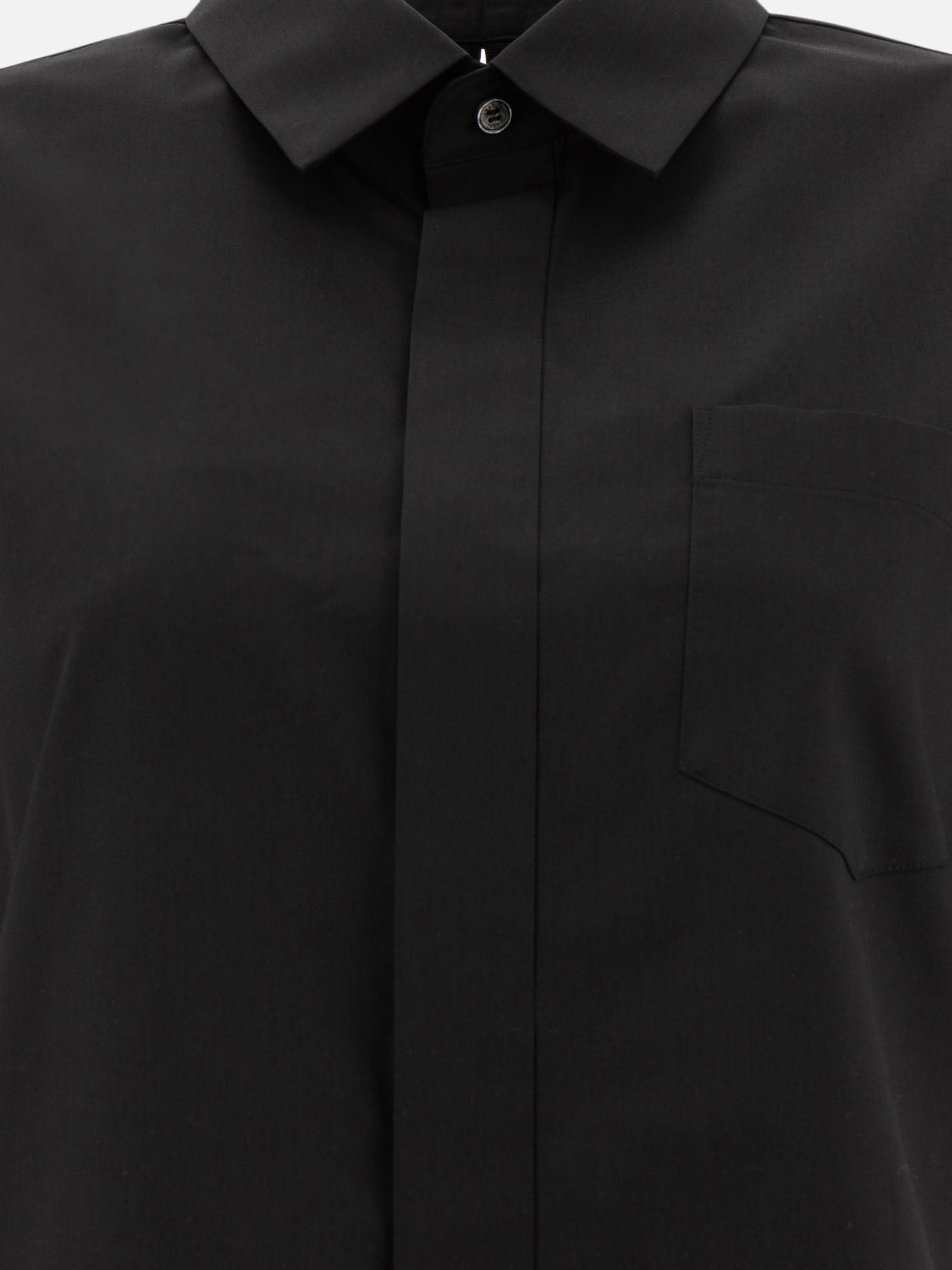 Sacai Cotton poplin shirt 10435174_1 Black thumbnail_3