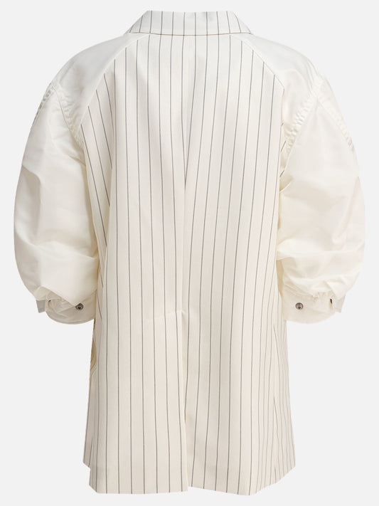 Sacai Balzer doppiopetto in lana e seta 10040041_2 White 2