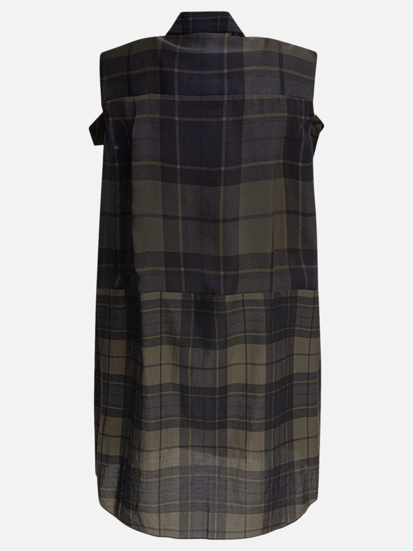 Abiti corti Plaid  Grigio - Sacai Donna | PDP | VIETTI Online Store | thumbnail_2