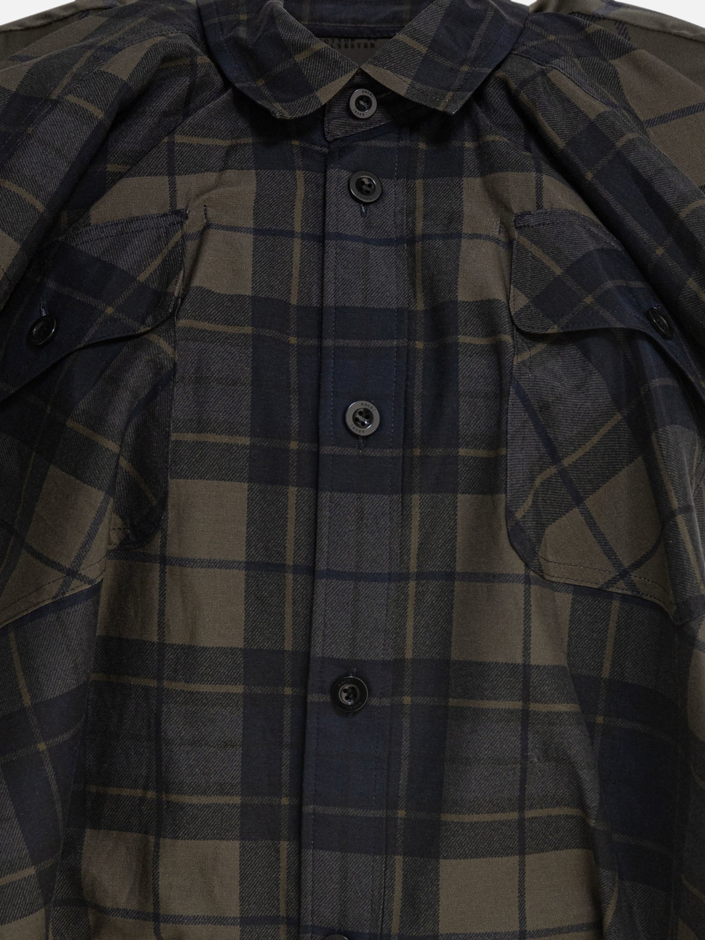 Abiti corti Plaid  Grigio - Sacai Donna | PDP | VIETTI Online Store | thumbnail_3