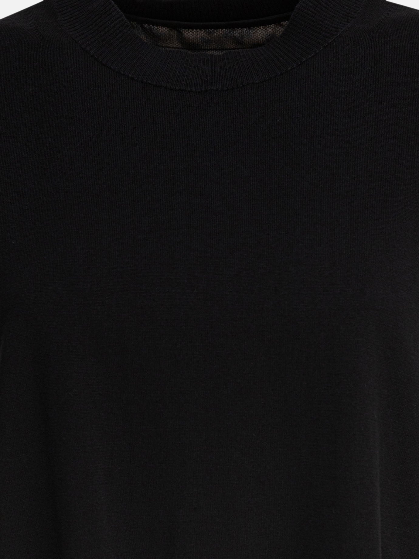 Sacai Leopard print top Black