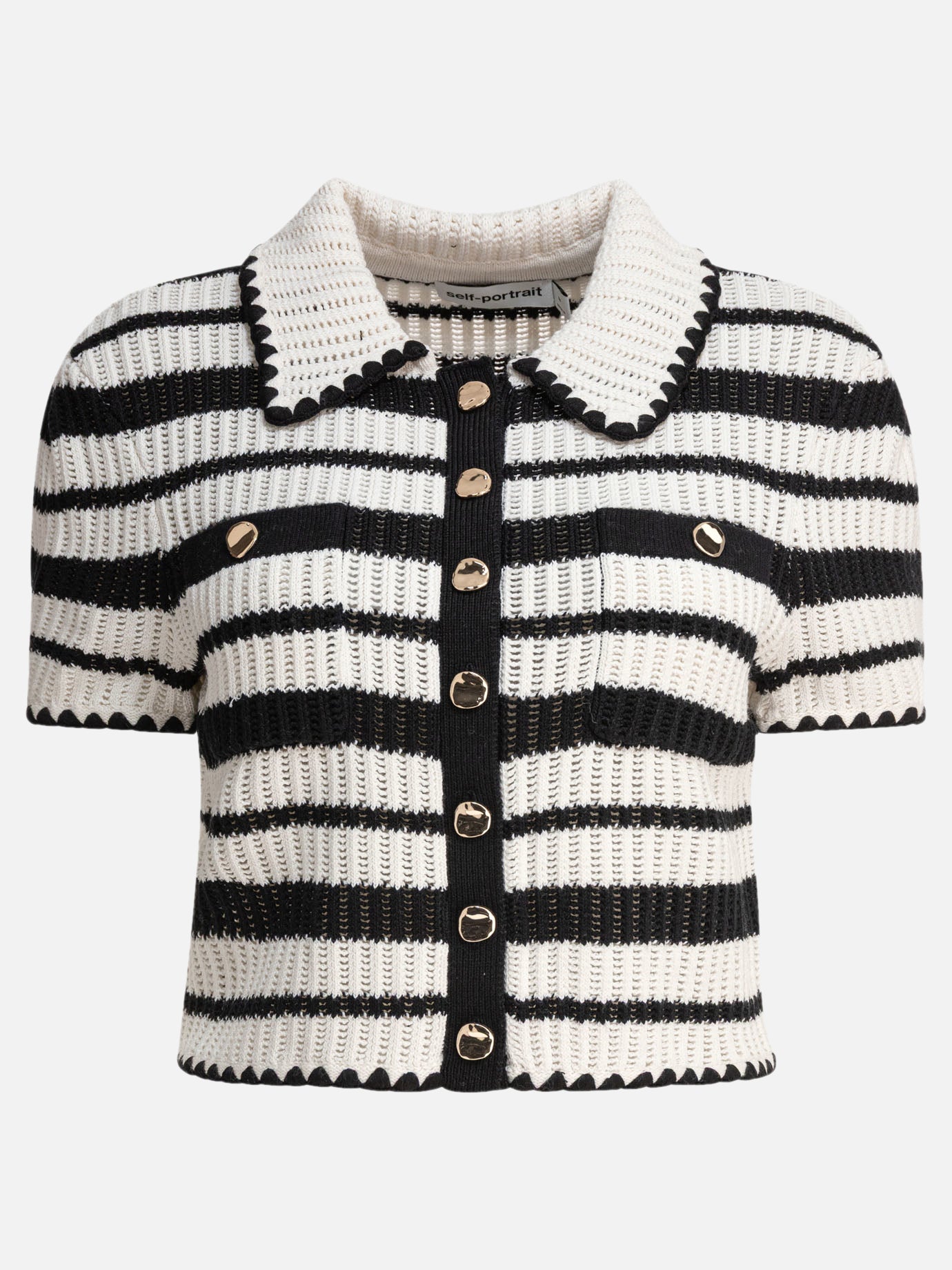 Cardigans Striped  White - Self-portrait Women | PDP | VIETTI Online Store | thumbnail