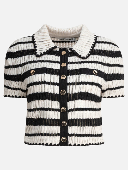 Cardigans Striped  White - Self-portrait Women | PLP | VIETTI Online Store 
