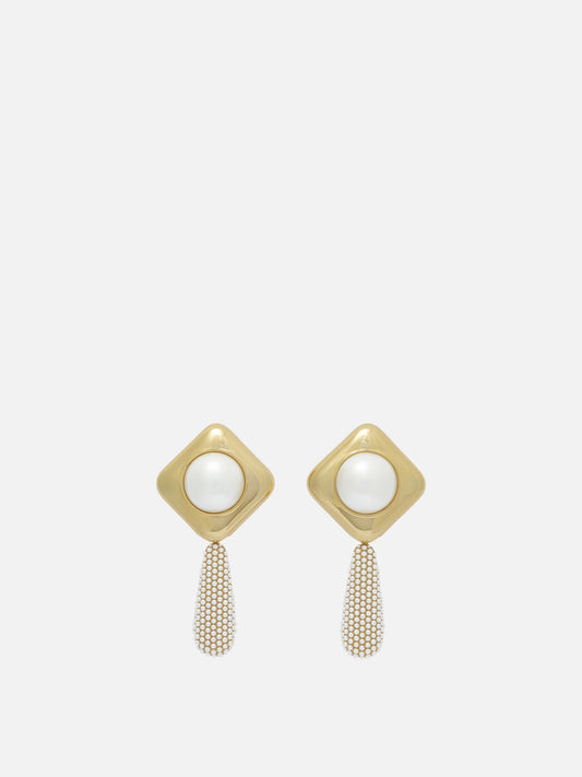 Earrings 80% brass 20% stainless steel - 100% faux pearl  Gold - Self-portrait Women | PLP | VIETTI Online Store 
