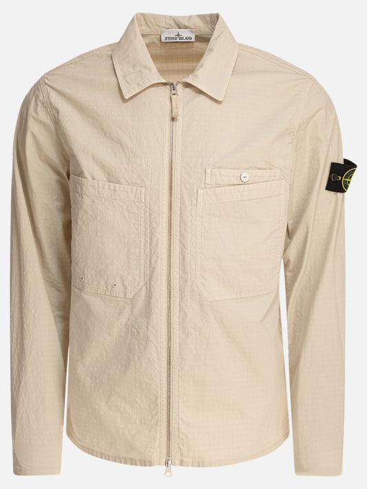 Giacche overshirt Logo  Beige - Stone Island Uomo | PLP | VIETTI Online Store 
