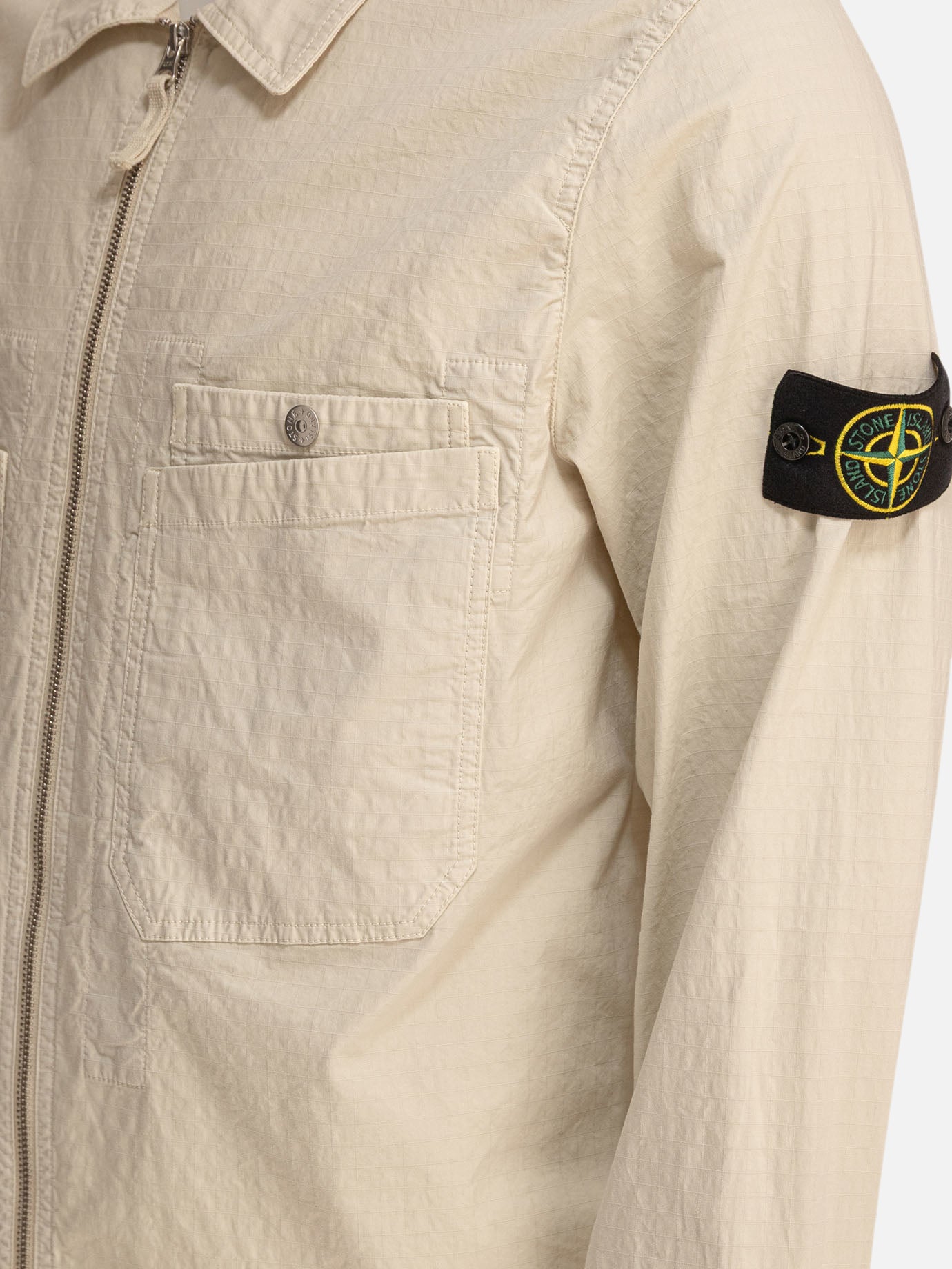 Giacche overshirt Logo  Beige - Stone Island Uomo | PDP | VIETTI Online Store | Zoom-Modal_4
