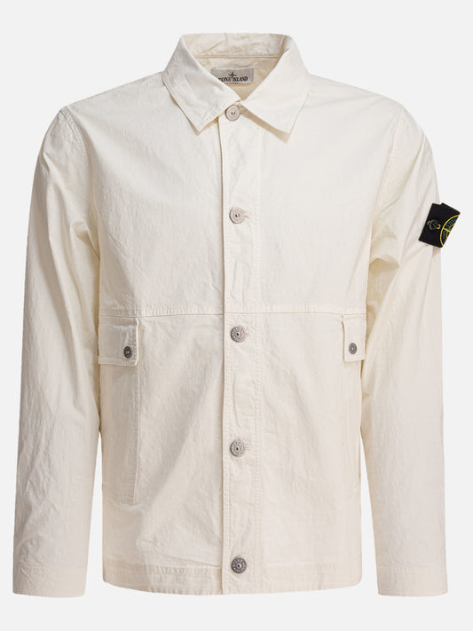 Stone Island Ripstop cotton overshirt 19700807_L White 1
