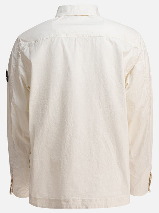 Stone Island Ripstop cotton overshirt 19700807_L White 2