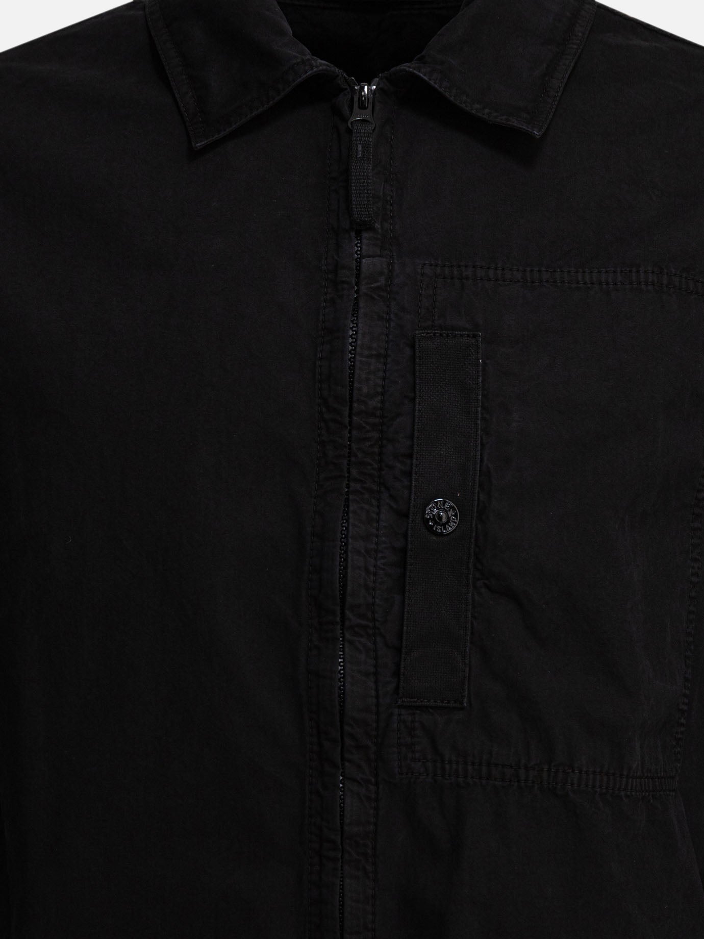 Giacche overshirt Logo  Nero - Stone Island Uomo | PDP | VIETTI Online Store | thumbnail_3