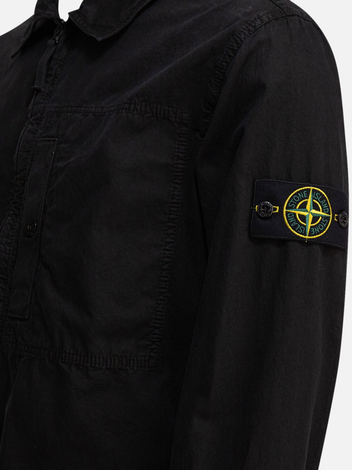 Giacche overshirt Logo  Nero - Stone Island Uomo | PDP | VIETTI Online Store | thumbnail_4