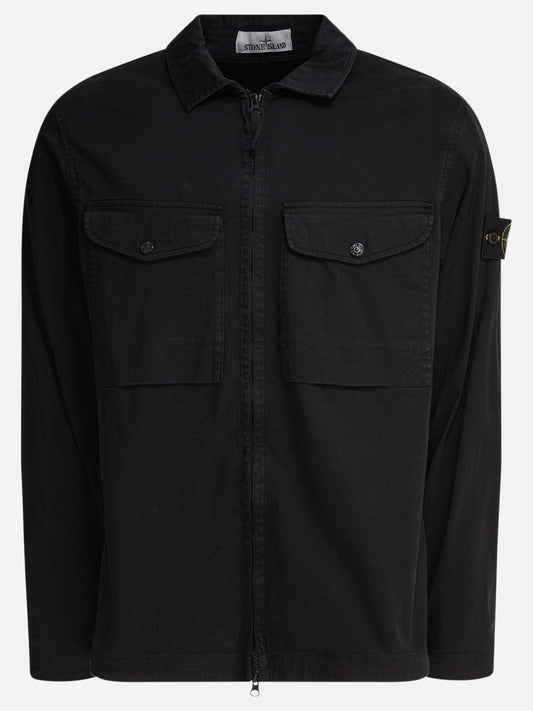 Giacche overshirt Logo  Nero - Stone Island Uomo | PLP | VIETTI Online Store 
