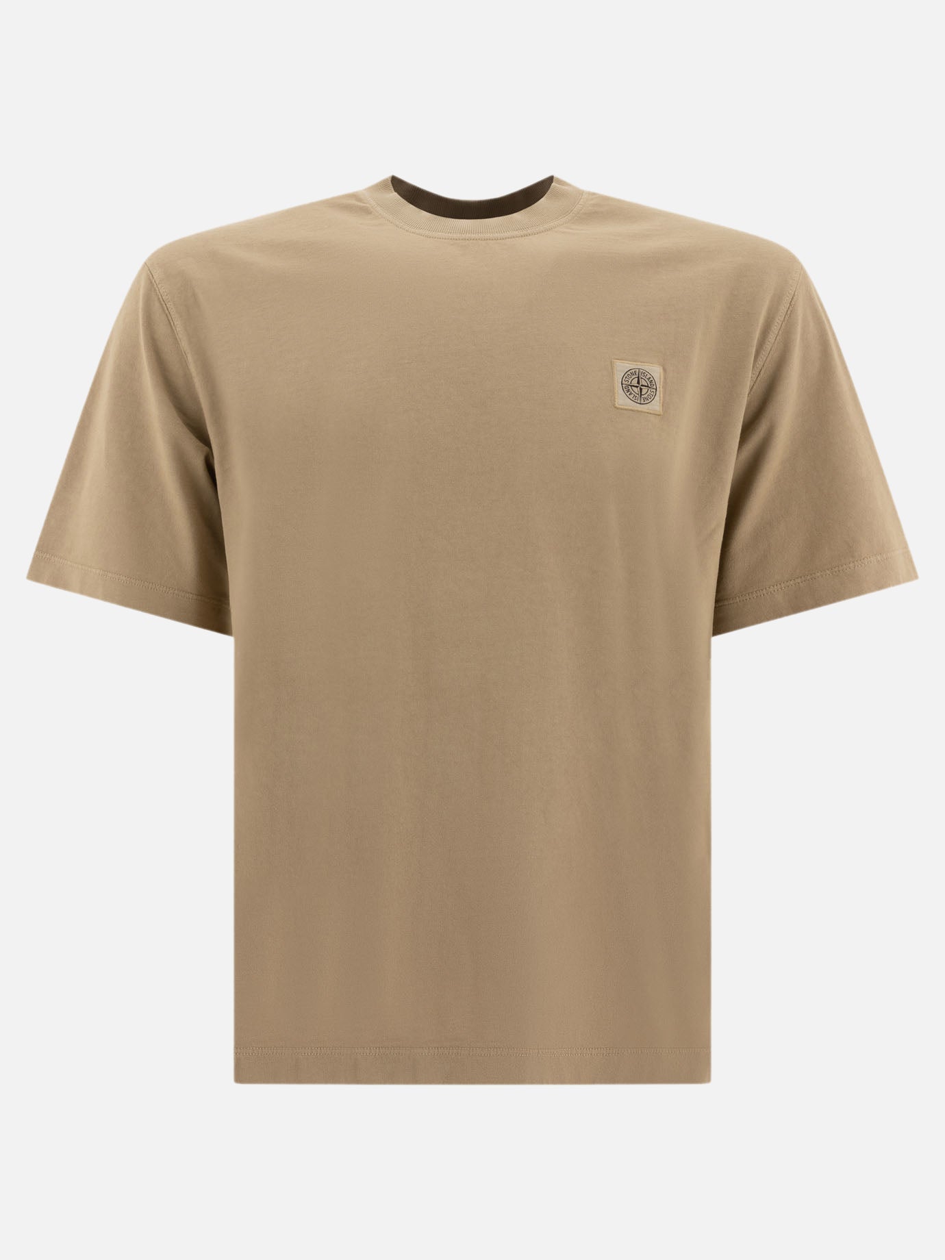 Crewneck t-shirts Logo  Brown - Stone Island Men | PDP | VIETTI Online Store | thumbnail