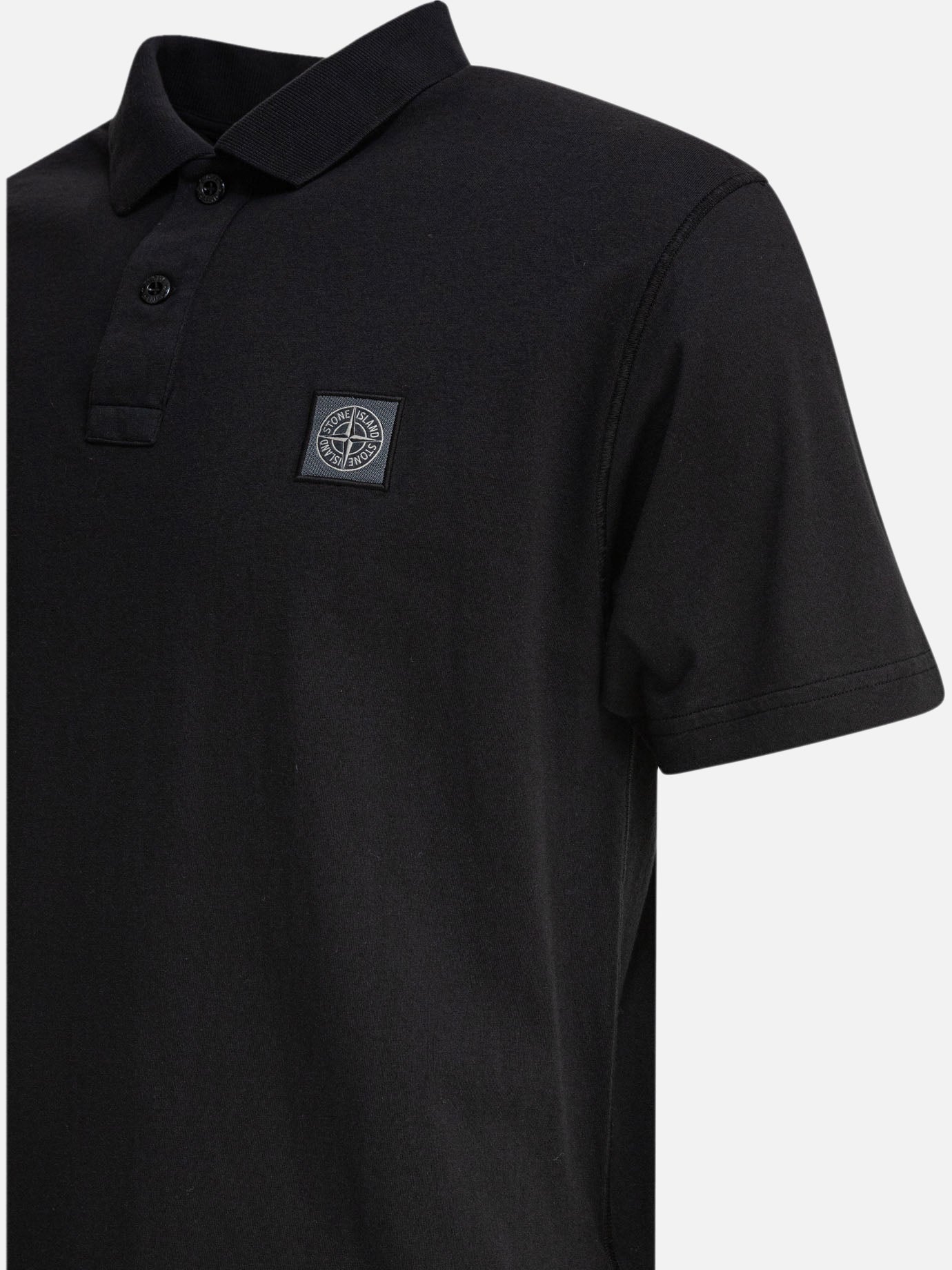 Stone Island Cotton jersey polo shirt 18185037_S Black thumbnail_4