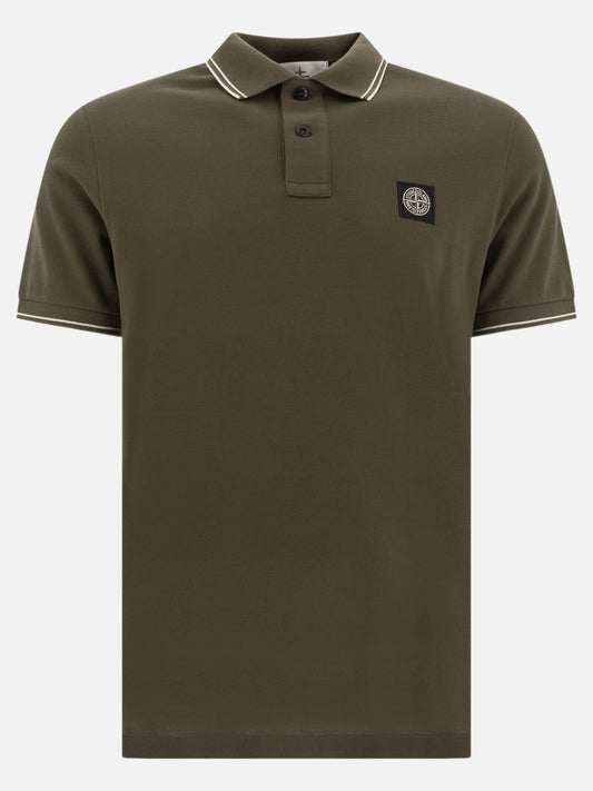 Stone Island Organic cotton and pique polo shirt 13550853_M Green 1