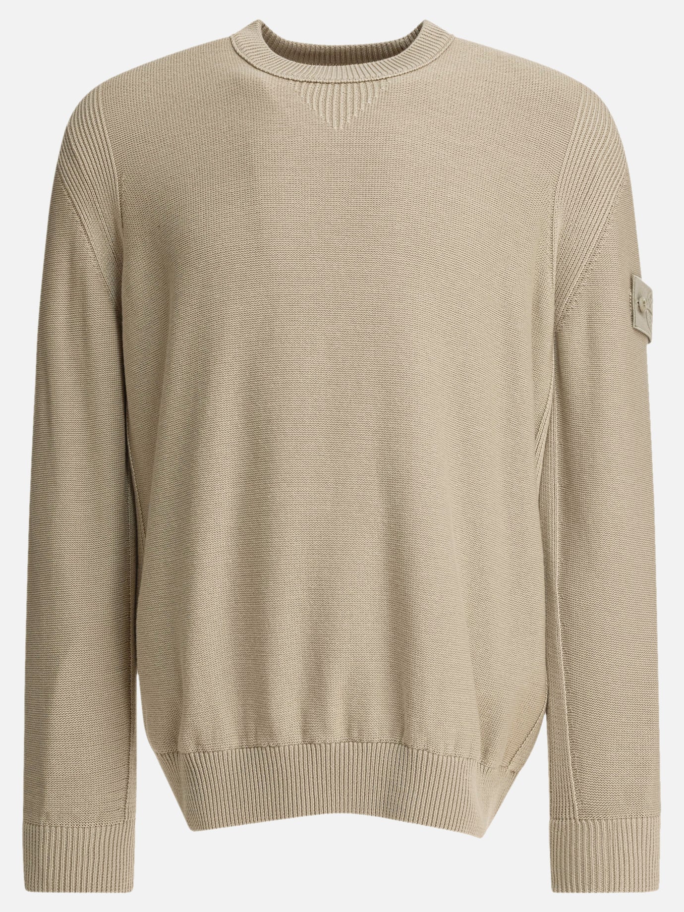 Crewneck sweaters Logo  Beige - Stone Island Men | PDP | VIETTI Online Store | Zoom-Modal
