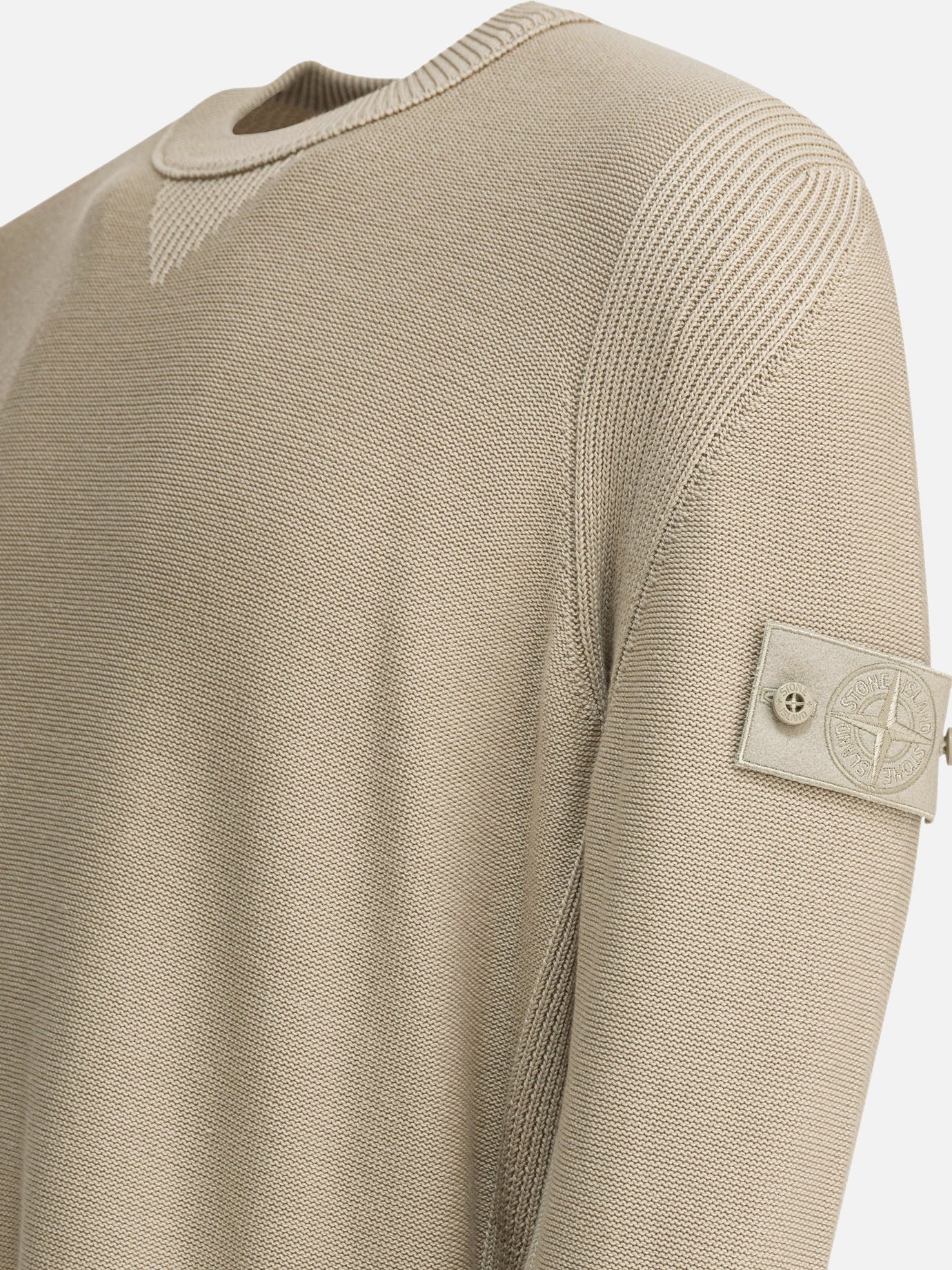 Crewneck sweaters Logo  Beige - Stone Island Men | PDP | VIETTI Online Store | thumbnail_4
