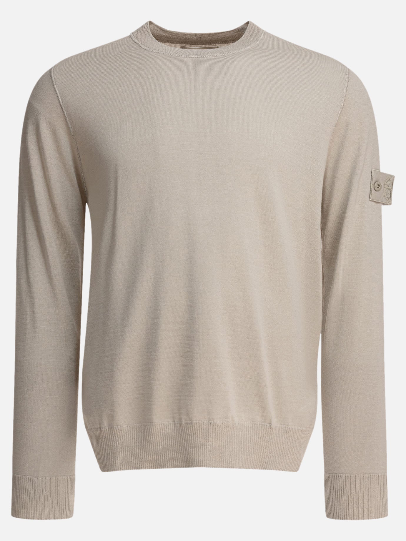 Stone Island Light RWS pure wool crewneck sweater 10482971_S Beige thumbnail_1