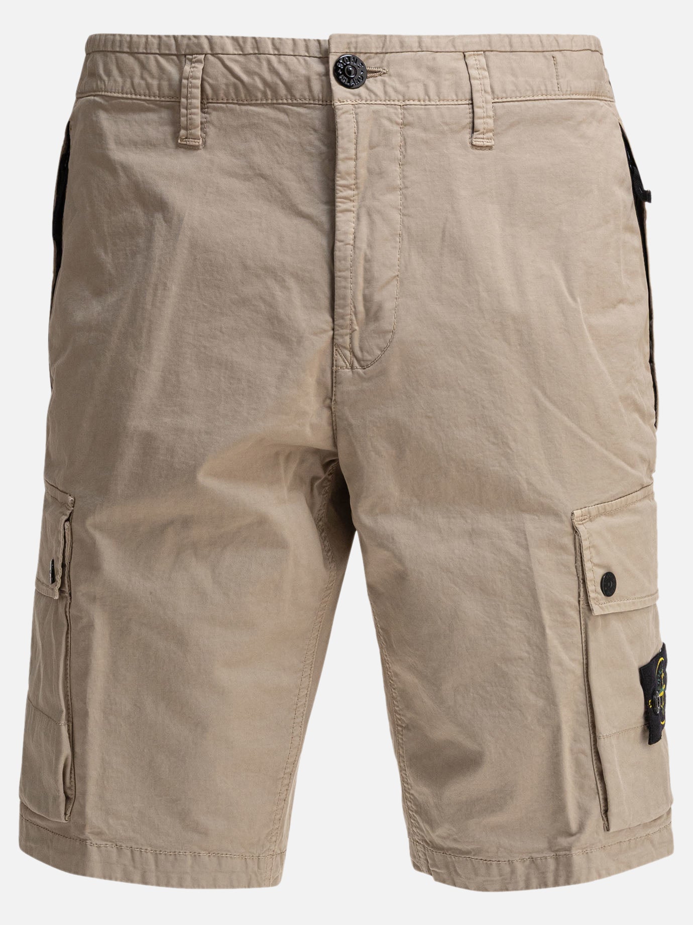 Stone Island Supima® cotton twill cargo bermuda shorts 29209096_30 Beige thumbnail_1