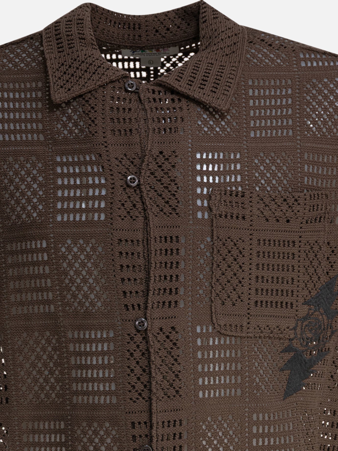 Thisisneverthat® &quot;GD Lightning Mesh&quot; Shirt 19939800_S Brown thumbnail_3