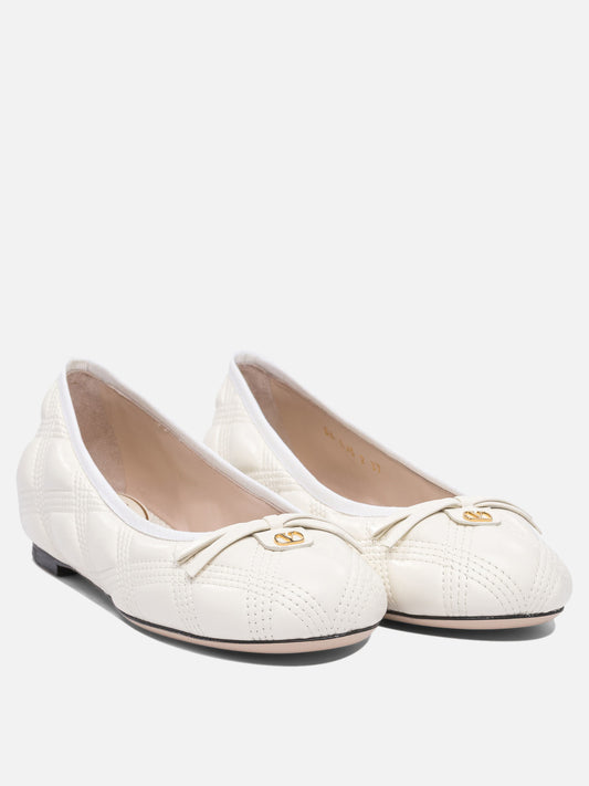 Classic ballet flats 100% leather - 100% leather  White - Valentino Garavani Women | PLP | VIETTI Online Store | 2
