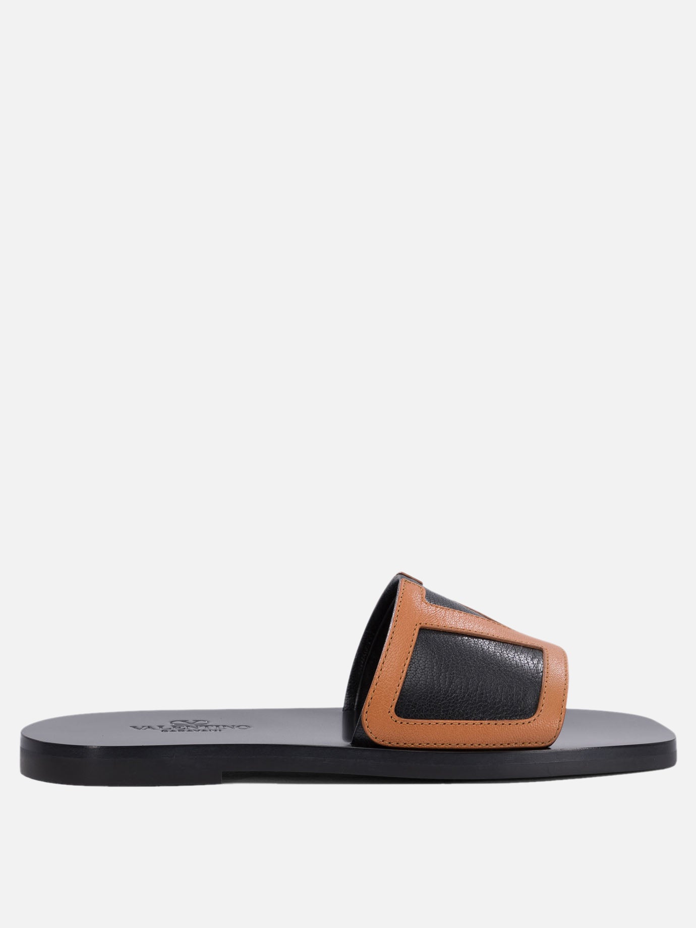 Sandali bassi 100% leather - 100% leather  Nero - Valentino Garavani Donna | PDP | VIETTI Online Store | thumbnail