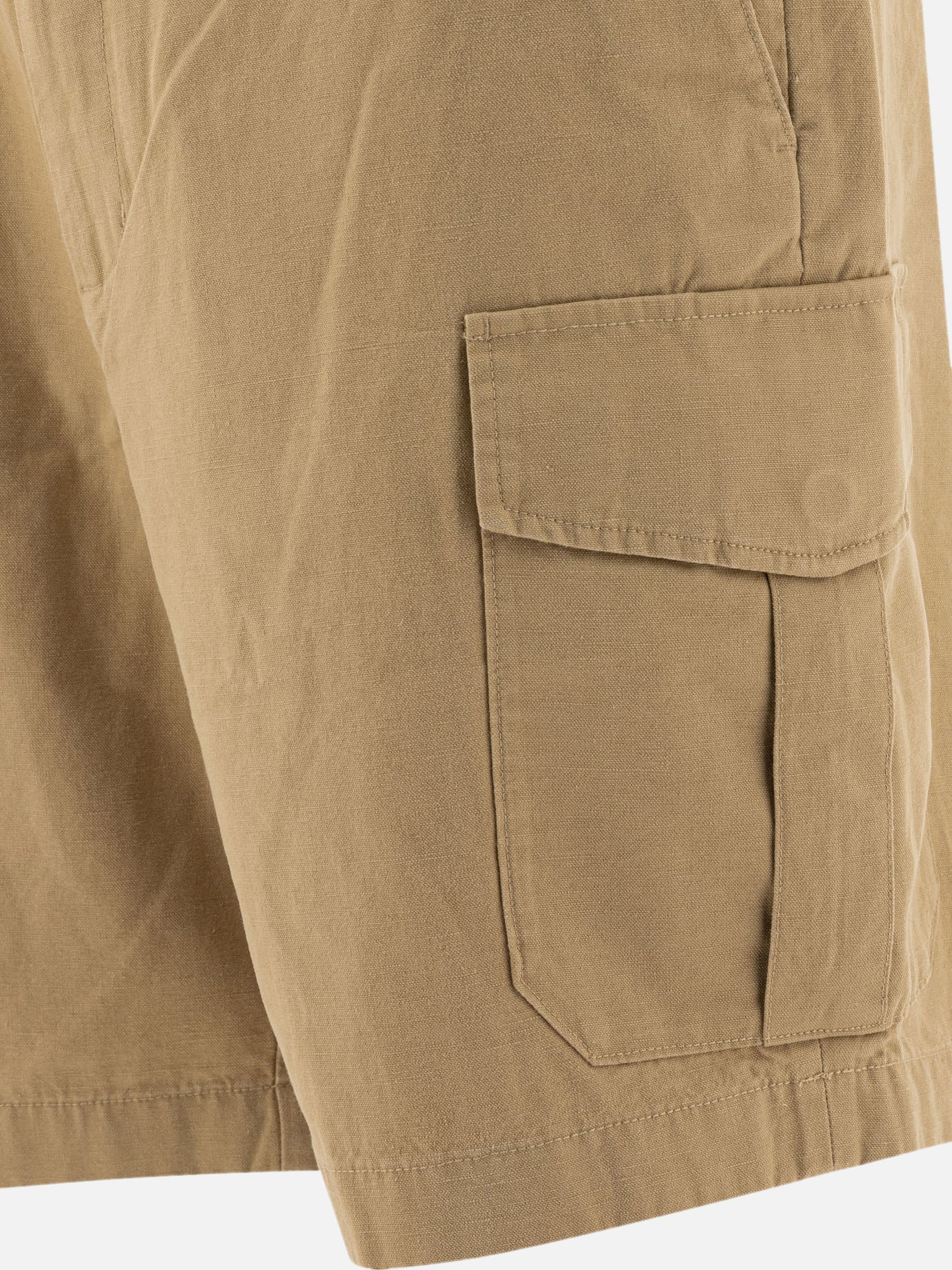 Vince Short cargo in cotone e lino 17584873_31 Beige thumbnail_4
