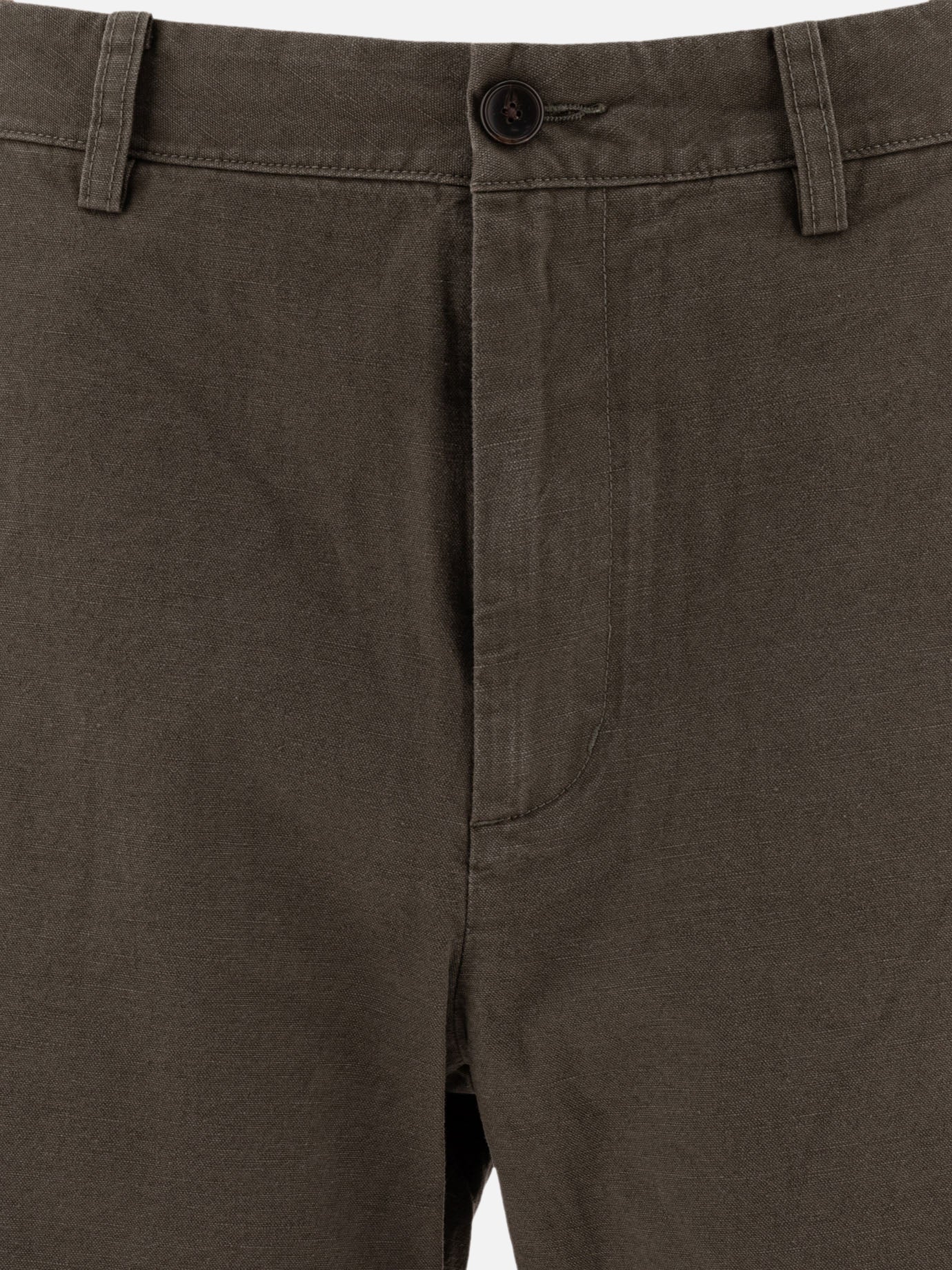 Vince Short cargo in cotone e lino 12891926_31 Green thumbnail_3