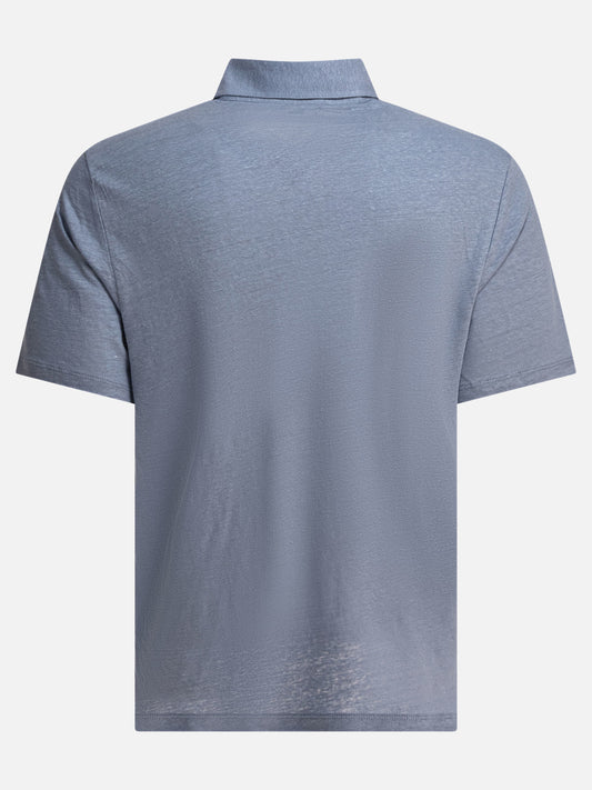 Vince Linen polo shirt 11966651_M Light blue 2