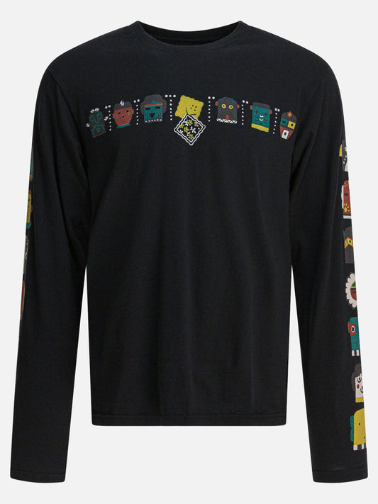T-shirt girocollo Print  Nero - KAPITAL Uomo | VIETTI Online Store 
