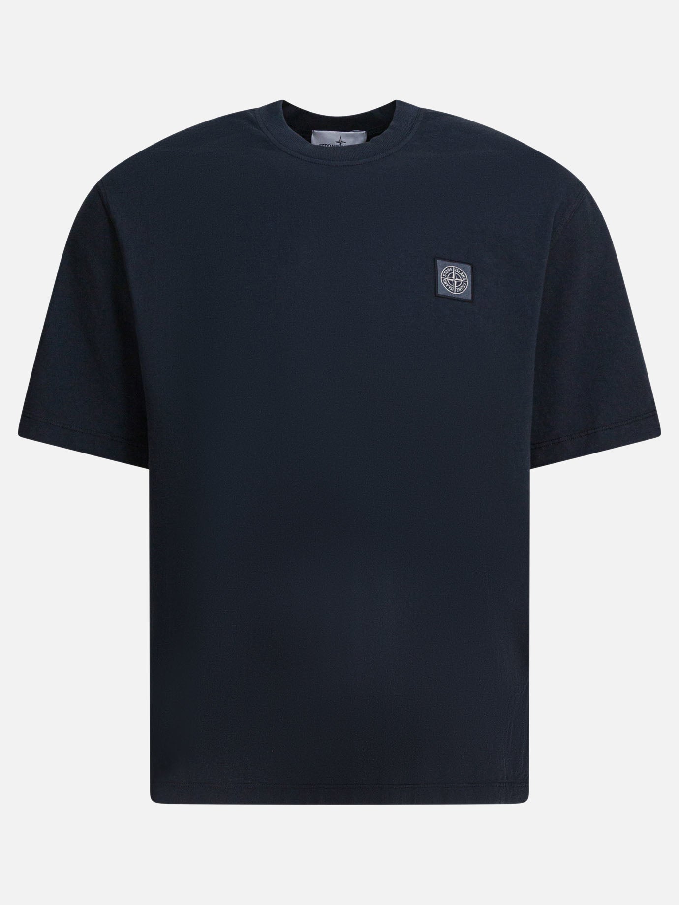 Crewneck t-shirts Logo  Blue - Stone Island Men | PDP | VIETTI Online Store | Zoom-Modal
